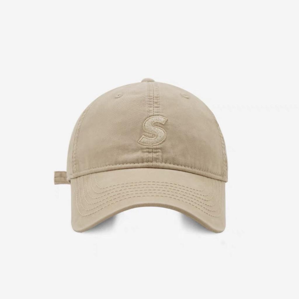 Letter Embroidered Baseball Cap for Men and Women Couples Korean Wide Brimmed Baseball Cap Showing Small Face