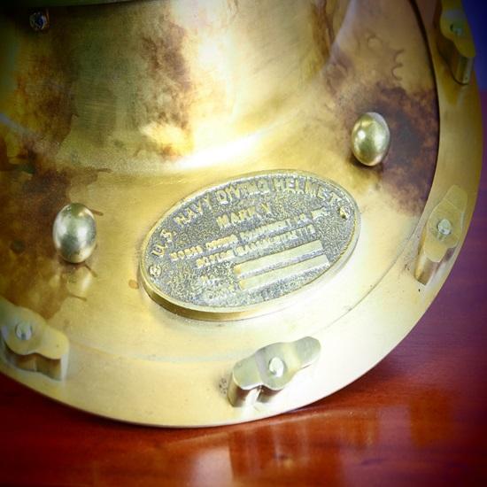 Vintage Diving Helmet Mark V Navy Diving Helmet 1897 Brass Copper