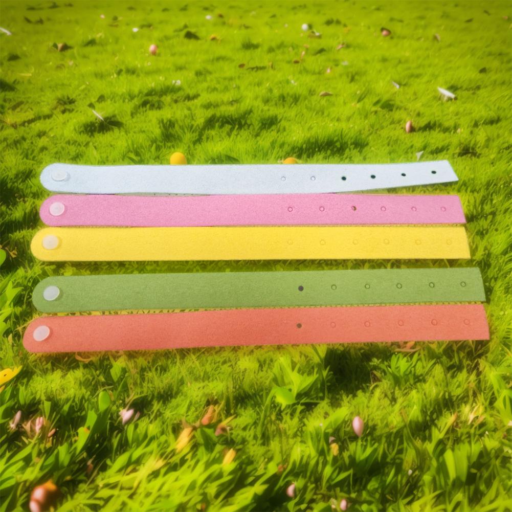 5Pcs Mosquitoes Bracelets Natural Mosquitoes Repeller Bracelet Long Lasting Anti-Fly Wrist Bands for Outdoor Patio