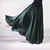 Mori Girl Cotton Linen A-Line Skirt: Elastic Waist, Long Solid Color, National Style Swing