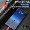 Ultra Bright Flashlight XHP360 LED Zoomable Spotlight Long Range Emergency Torch USB-C Rechargeable Detachable 18650 Battery