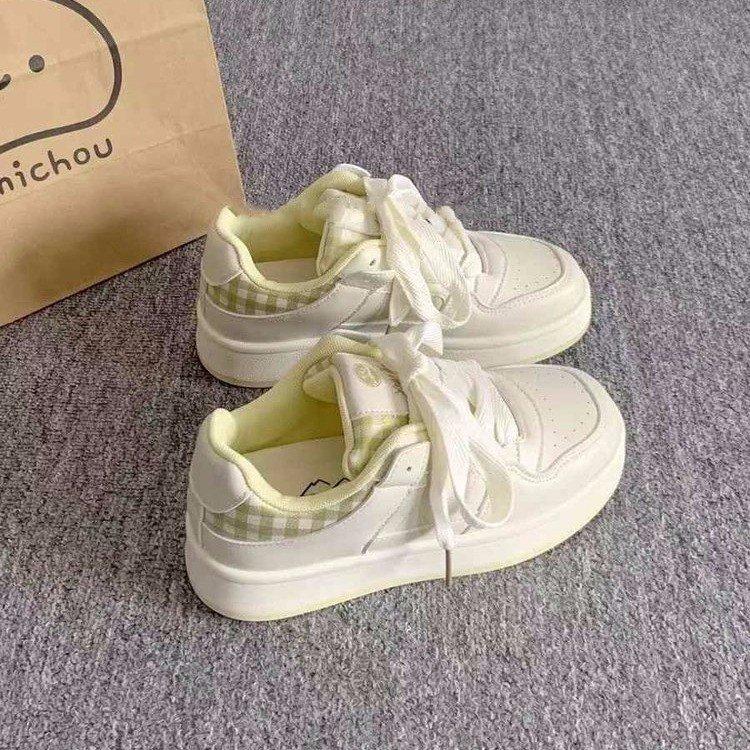 

[Youshilai] Модные маленькие белые туфли женские универсальные повседневные спортивные кеды 2025 весна дизайн высокой ценности 40 бежевый