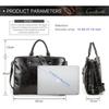 Full Grain Top Layer Cowhide Multi Compartment Men's Briefcase Can Hold 14.2-inch Genuine Leather Laptop Bag
