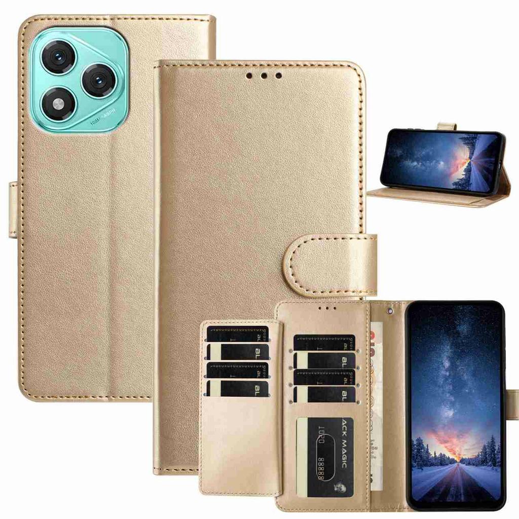 For Honor 400 Lite 5G Wallet Phone Case Stand PU Leather Folio Flip Cover with 8 Card Slot