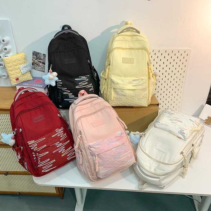 Korean version of the new small fresh and cute large-capacity backpack for junior high and high school students school bag women's ins niche backpack