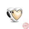 Real 100% 925 Sterling Silver Colorful Rainbow Pendant & Dream Catcher Heart Charm Fit Fashion 3mm Bracelet Romantic Gift