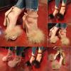 Elegant Womens Fashion Summer Lace Up High Heel Sandals With Hair Ball Design