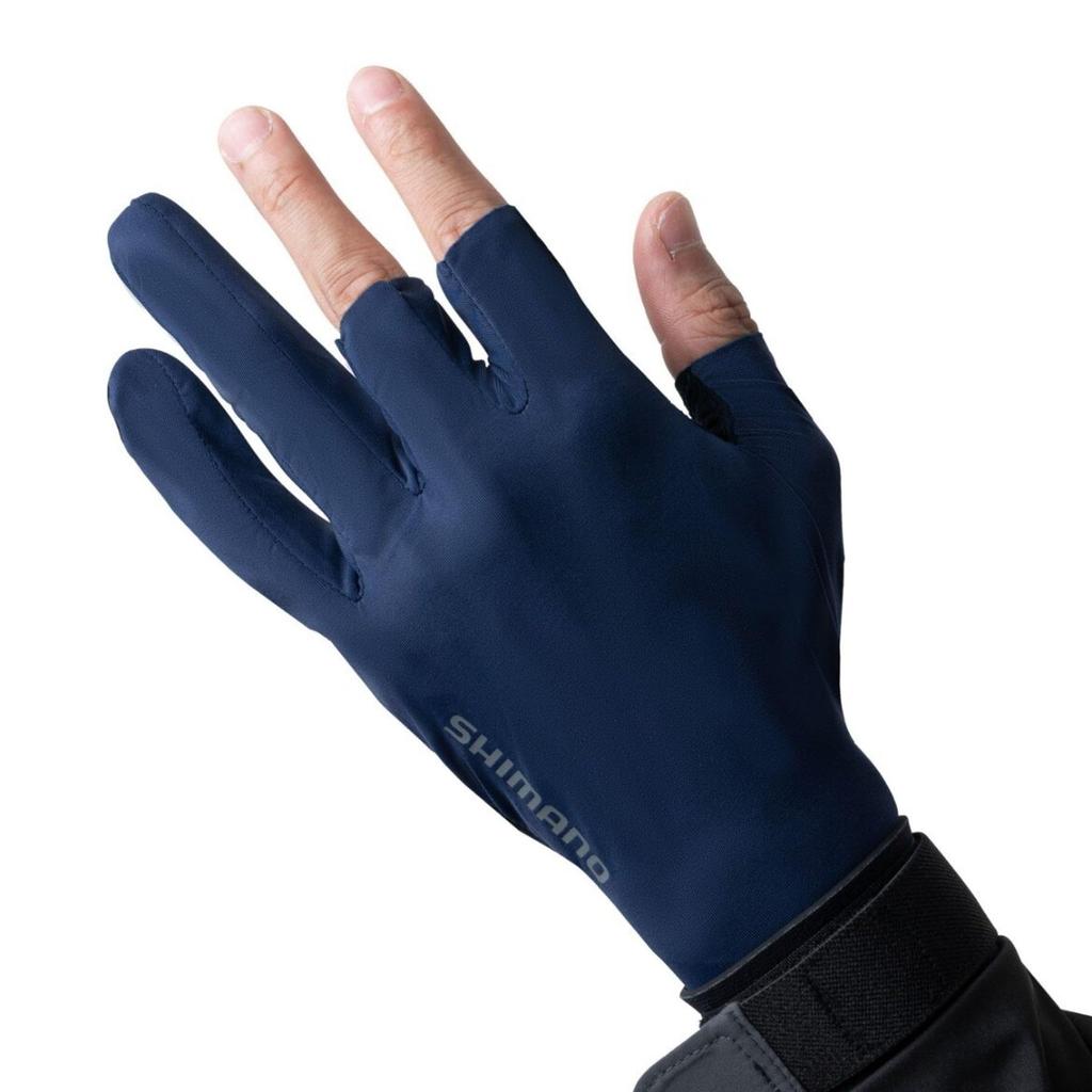 SHIMANO Sensitive Gloves 3-Finger Cut GL-006Y Navy 2XL