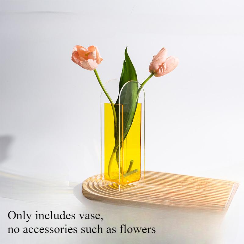 Ins Vase Ornament Acrylic Vase Simple Decoration Transparent Flower Vase Living Room Dining Table Hydroponic Flower Planter