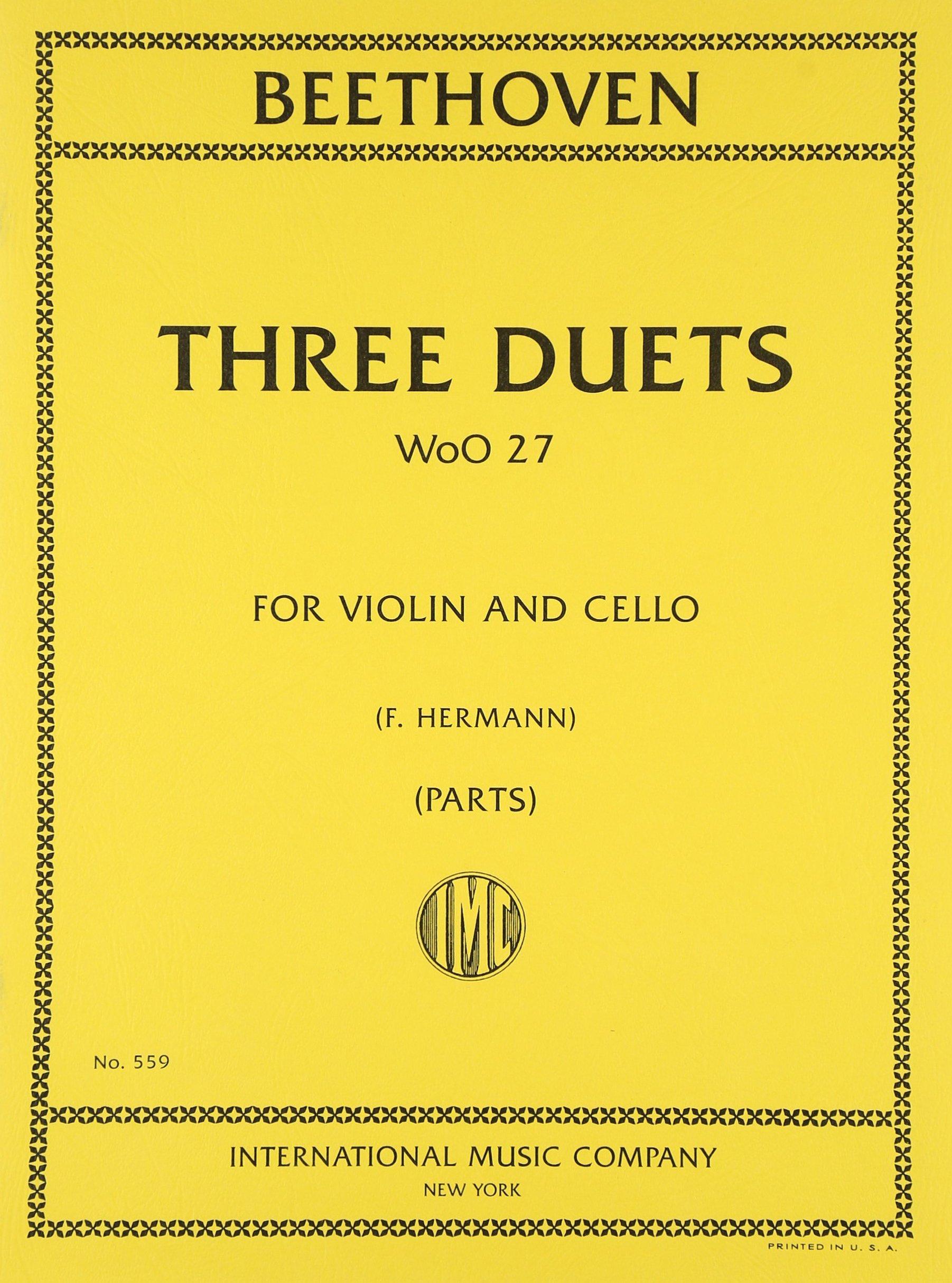 

Beethoven: Three Duets for Violin and Cello / International Music Company / Chamber Music Part Set Duo