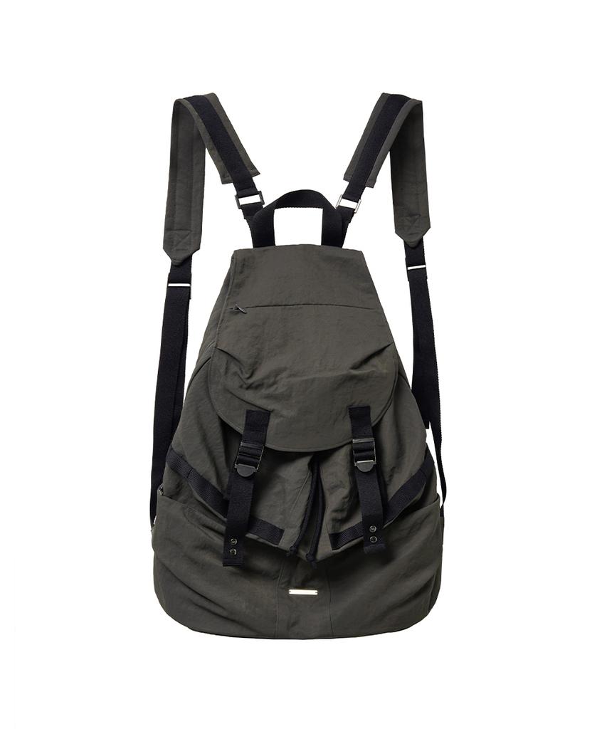 Misekiseoul Men Strap Detail Rucksack Charcoal
