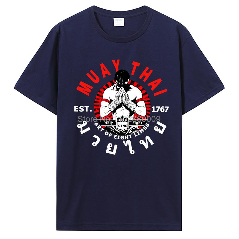 Summer Men Fashion Brand Cotton T Shirt Cool Muay Thai T-shirt Men Wai Kru Thailand Men Casual Tee TShirt Harajuku Tops