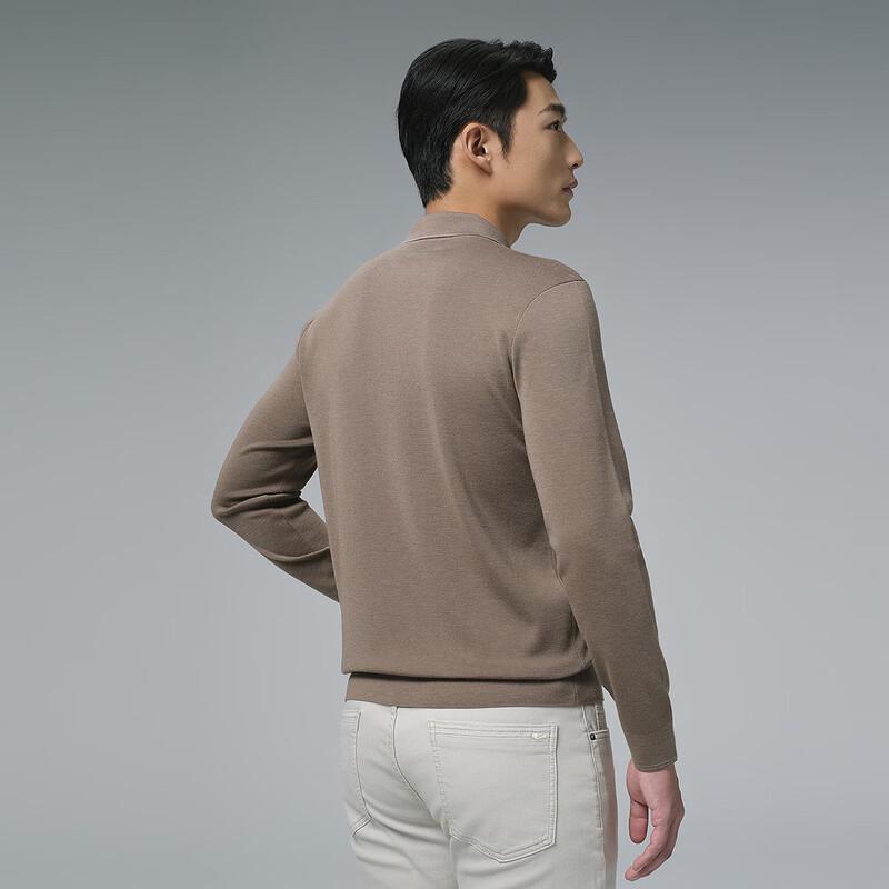 Lilanz Men's 2025 Winter Polo Collar Cashmere Blend Machine Washable Wool Sweater