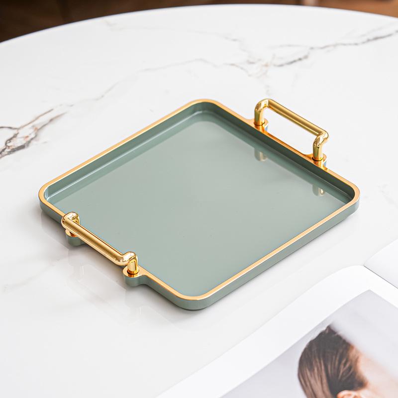 

Прямоугольный поднос Nordic Luxury для хранения косметики и стаканчиков для воды — идеально подходит для гостиных, отелей и квартир