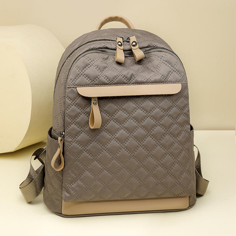 Backpack Student Schoolbag Women's Lightweight Rhomboid Backpack