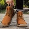 Handmade Men's High-top Boots Ankle Leather Shoes Outdoor Hiking Boots Sneakers Footwear Autumn & Winter