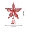 1pc Tree Top Star 6 Colors 3D Five-Pointed Star Ornament For Christmas Tree Decorative Iron Art Festive Treetop Decoration