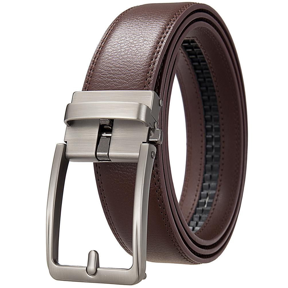 Anti-Needle Automatic Buckle Belt, Men'S Belt, Two-Layer Cowhide Belt Ly36-561948-1