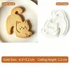 PLA Cat Cookie Mold Hanging Cup Cat Baking Stamp Cookie Baking Mold  Coffee Cup Decoration