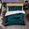 Set Biancheria da Letto in Microfibra con Fantasia Philadelphia Eagles 3 Pezzi Decorativo Copripiumino per Camera da Letto Uso Domestico