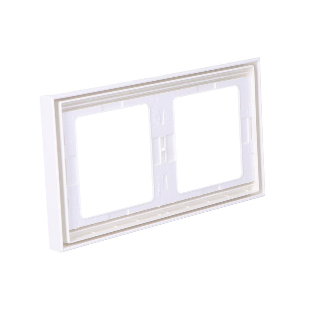 Double horizontal snow-white frame K.1