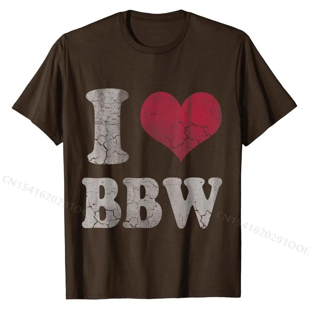 I Heart BBW T-Shirt Big Beautiful Women Shirt Cotton T Shirt Custom Cute Street Top T-shirts Unisex