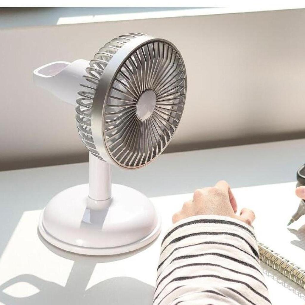 Mini Tragbarer Ventilator Kompakter Taschenventilator Handventilator Persönlicher Schreibtischventilator USB 2 Geschwindigkeiten für Auto Schule Reisen Camping Kinder Frauen Männer