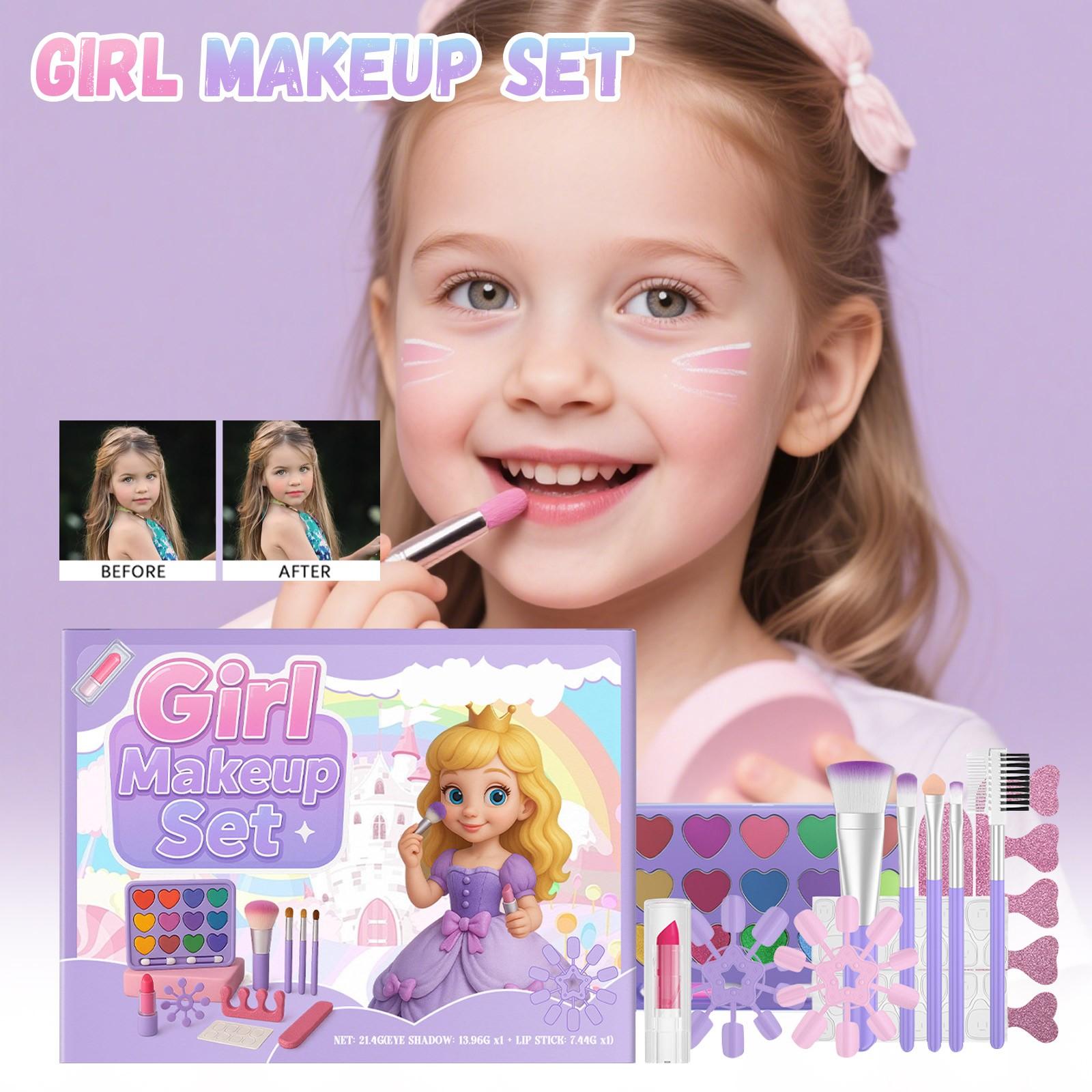 

Children s Nail Polish Set, Children s Makeup Set, 12 Piece Set, Girls Gift, Makeup Toys, A Party For 7,8,9,10,11,12 Year Old Girls One Size