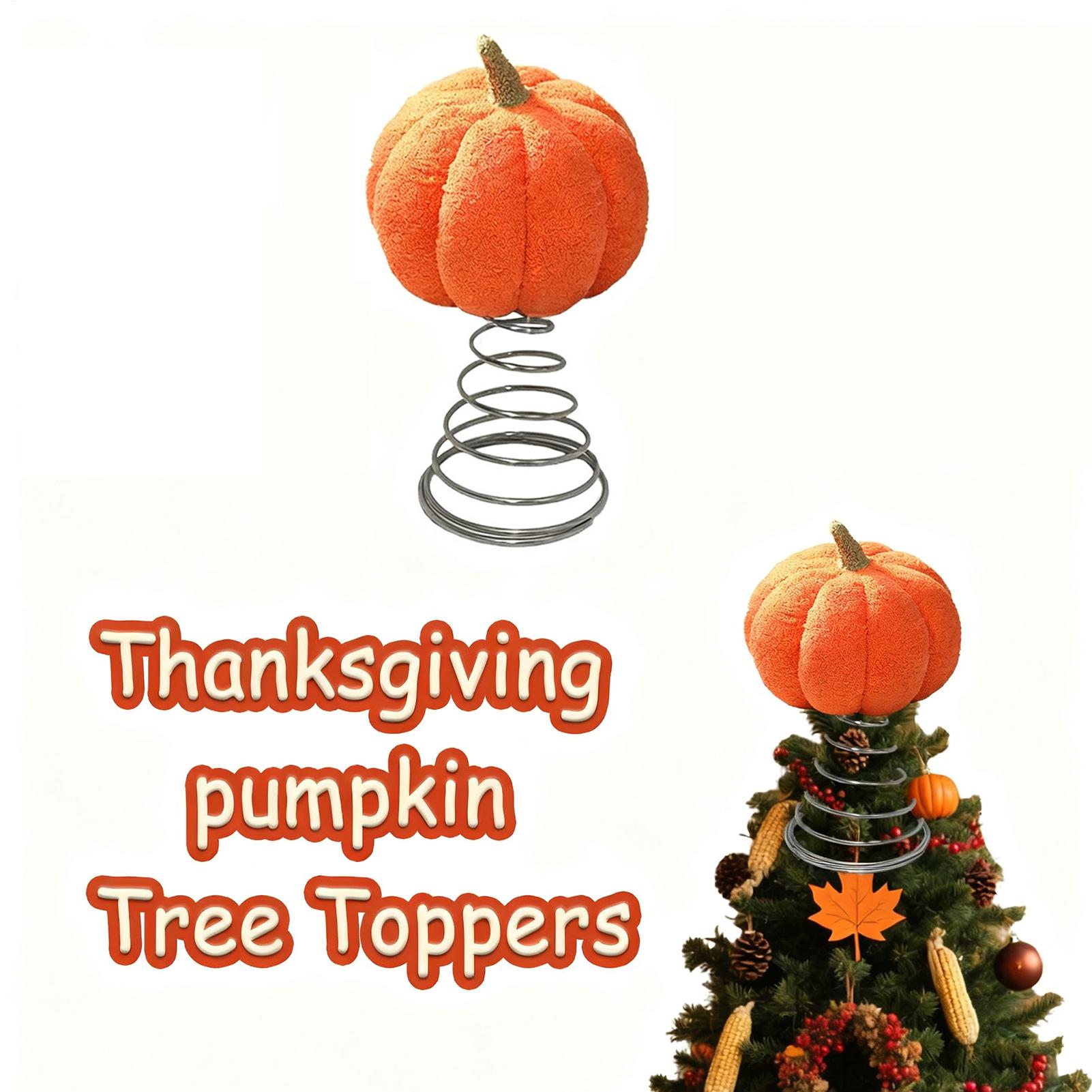 

Thanksgiving Pumpkin Tree Top Decoration Spring Pumpkin Halloween Tree Ornaments Christmas Tree Topper For Harvest Autumn CN