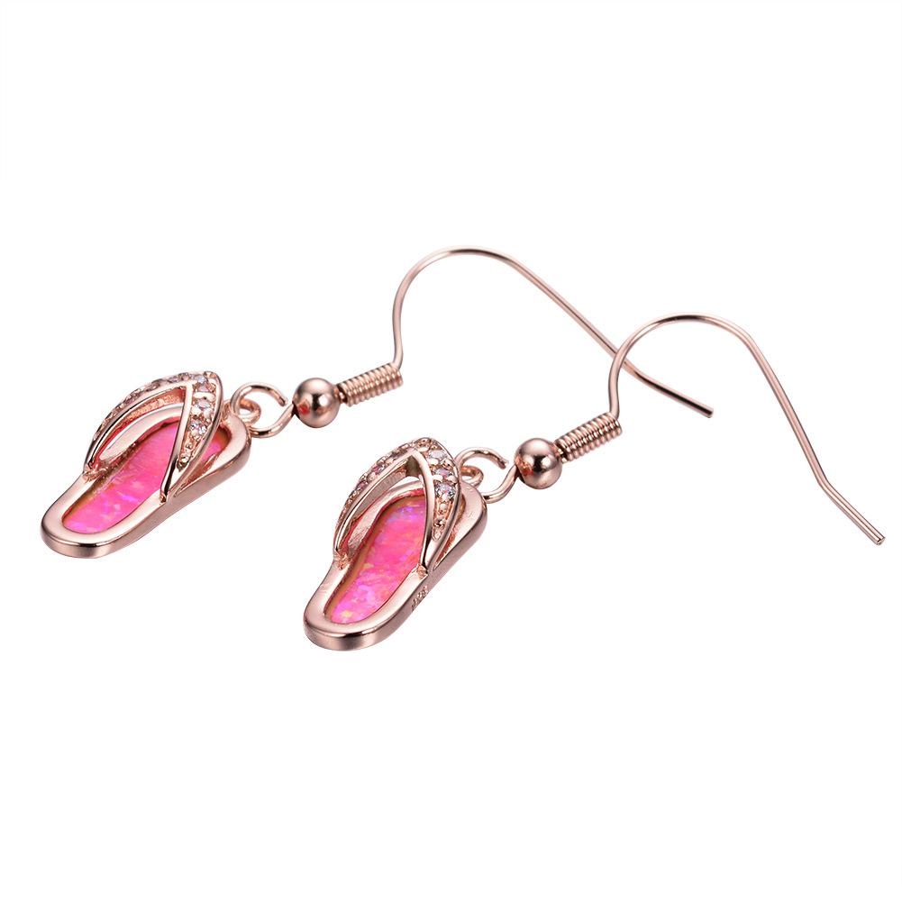

Hot Selling Rose Red Slippers Earrings Exquisite New Style High End Temperament