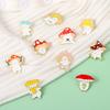 Adorable Mushroom Brooch Cute Metal Badge Fashion Accessory For Clothing And Bags