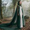 Floor-length Cloak Hooded Mesh for Adults, 2 Layer Sheer Tulle Cape, Fairy Tale Gothic Witch Queen Cosplay Costume Halloween Renaissance Accessories