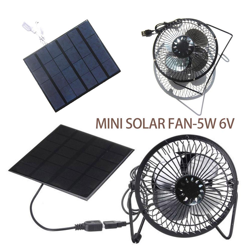Solar Powered Exhaust Fan 5W Weatherproof Solar Panel DC Fan Air Extractor for Camping Greenhouse Kitchen Animal House