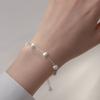 925 Sterling Silver Freshwater Pearl Beaded Bracelet Fine Jewelry for Women