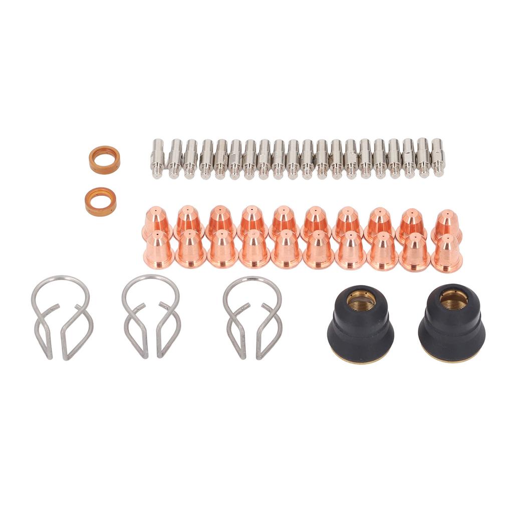 47 Pcs Plasma Cutter Torch Accessory Kit PR0010 Electrode PD011608 Nozzle Tip Shield Cap Spacer