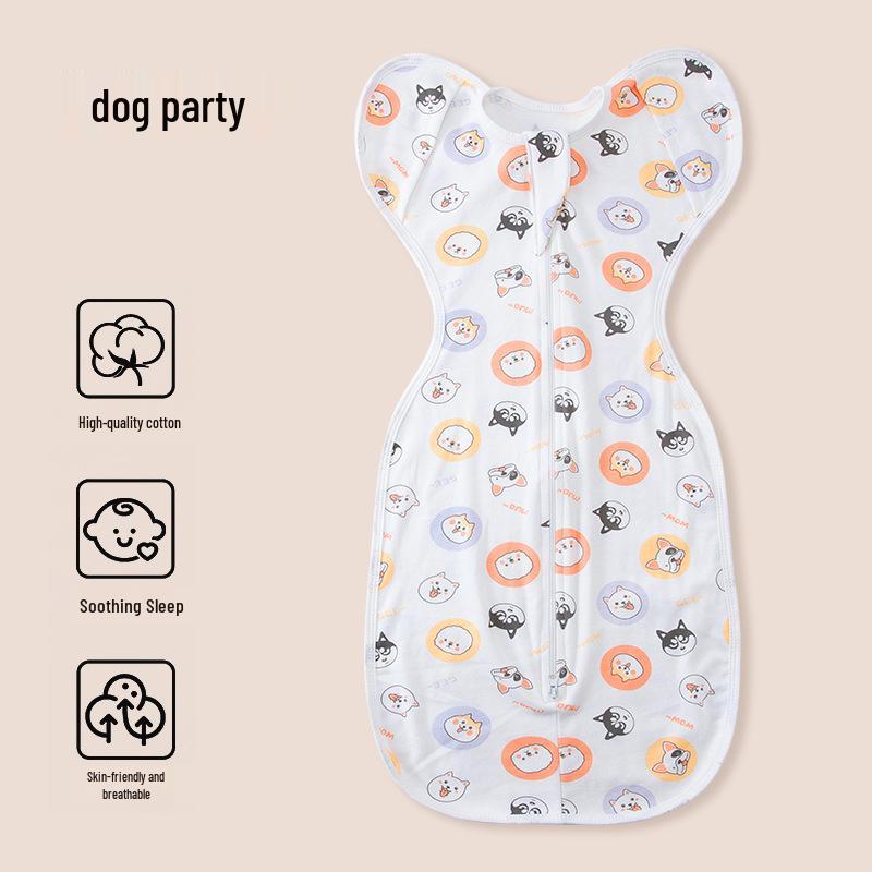 Pure Cotton Newborn Surrender Style Swaddle Wrap - Anti-Kick Sleeping Bag for Spring, Summer, Autumn