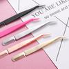 False Eyelash Tweezers False Eyelashes Applicator Steel Eyelash Extension Curler Nipper Clip Clamp Makeup Tools