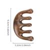 1PC Wooden Massage Comb Meridian Head 5 Teeth Sandalwood