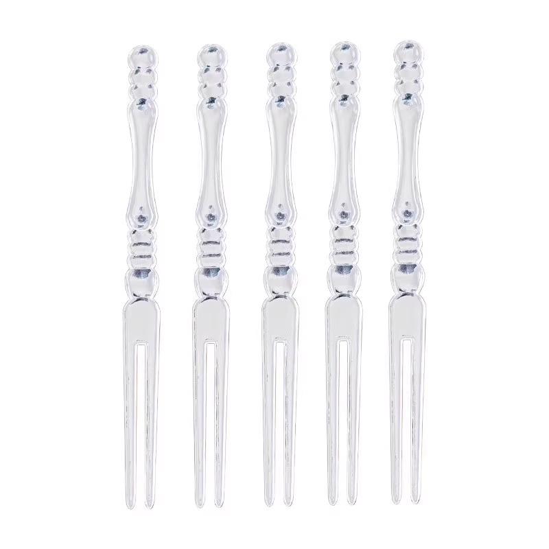 Cute Cartoon Disposable Plastic Fruit Forks - Safe for Kids