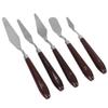 5Pcs Palettes Knife Ergonomic Handle Thick Flexible Blade Good Corrosion Resistance Abstract