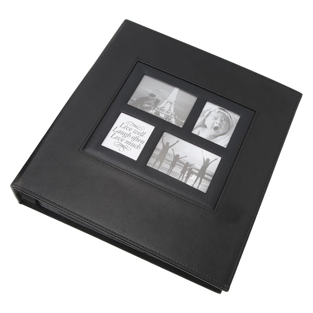 Fotoalbum, PU-Bilderalbum für 600 Fotos im Format 4 x 6 Zoll mit Frontfenster für Hochzeits- und Familienerinnerungen