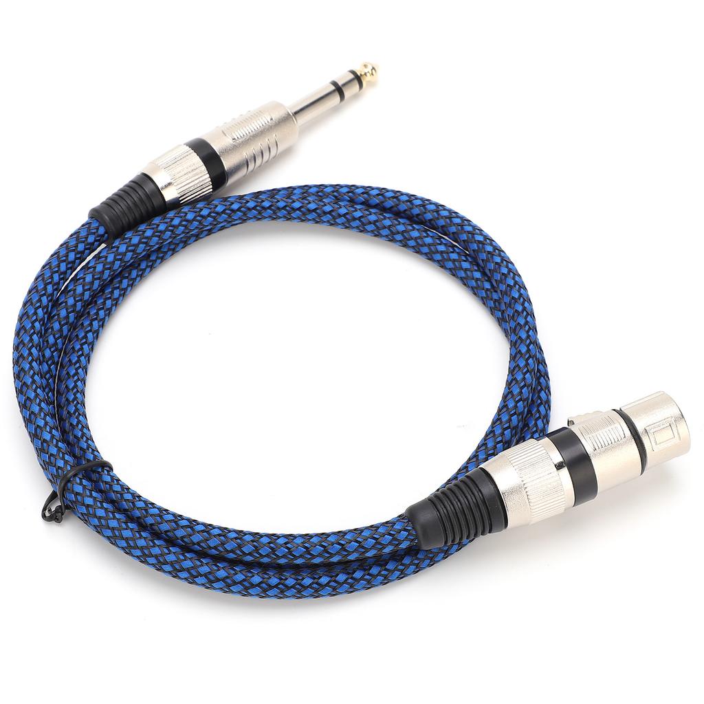 Cabo de Áudio XLR Linha Balanceada Cobre Livre de Oxigênio Trançado em Nylon para Mixer Microfone Condensador(10m 32,8 pés )