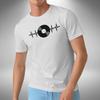 Schallplatte Herzschlag Herren T-Shirt Old Skool Musik Vinyl Junkie Sammler