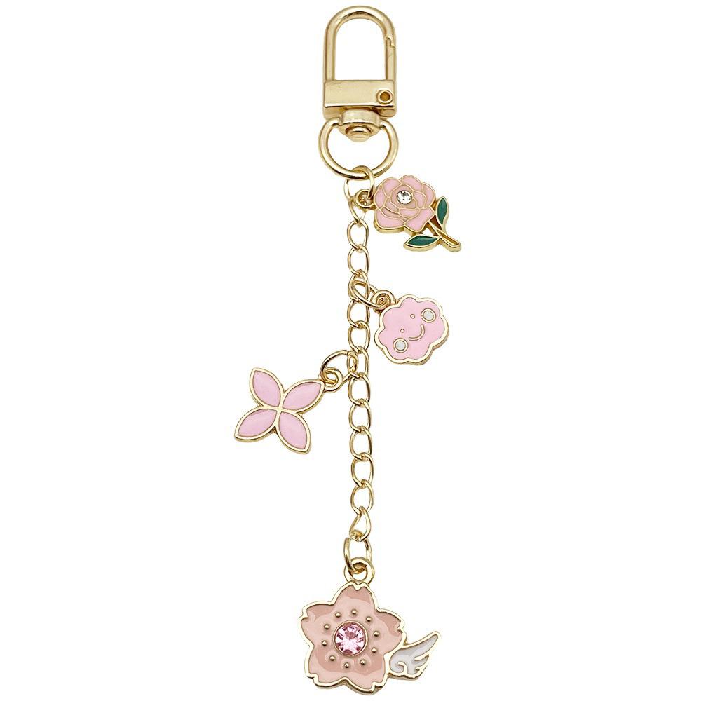 Smiley Cherry & Clover Keychain Pendant for Backpack & Earphone Case