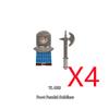 MOC Building Blocks Medieval Character Accessories Warhorses Militiamen Dragons Castles Knights Brick Gifts Toy Helmets Shields