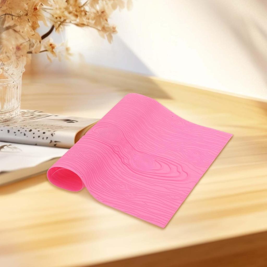 Fondant Woodgrain Impression Mat Fondant Silicone Lace Mold Fondant Wood Texture Mat Silicone Cake Fondant Mat Fondant Embossed Craft Tools for Cakes