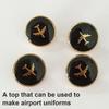 Mixed Sewing Buttons Easy Install Uniform Buttons Durability Uniform Suitable for Airline and Airport Academy Students