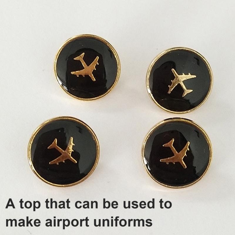 Mixed Sewing Buttons Easy Install Uniform Buttons Durability Uniform Suitable for Airline and Airport Academy Students