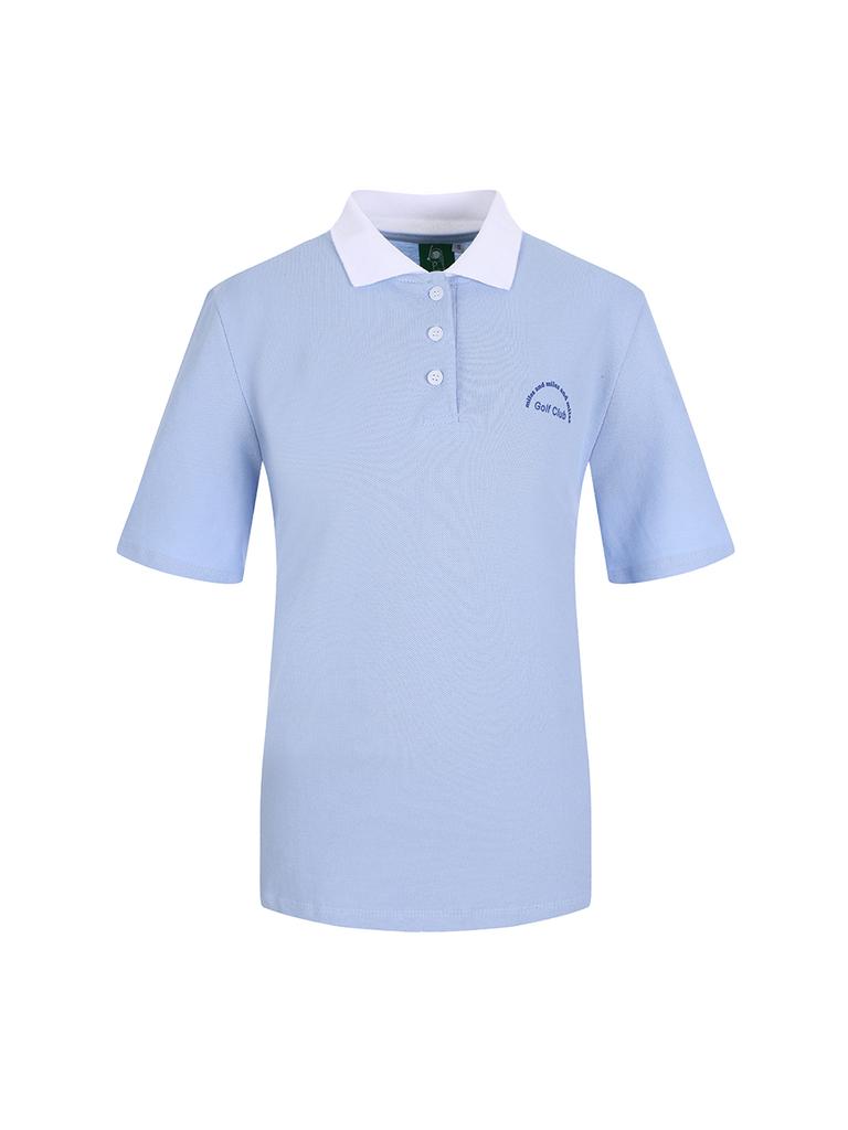 MILES AND MILES AND MILES Graphic Pique Shirt_ Sky Blue