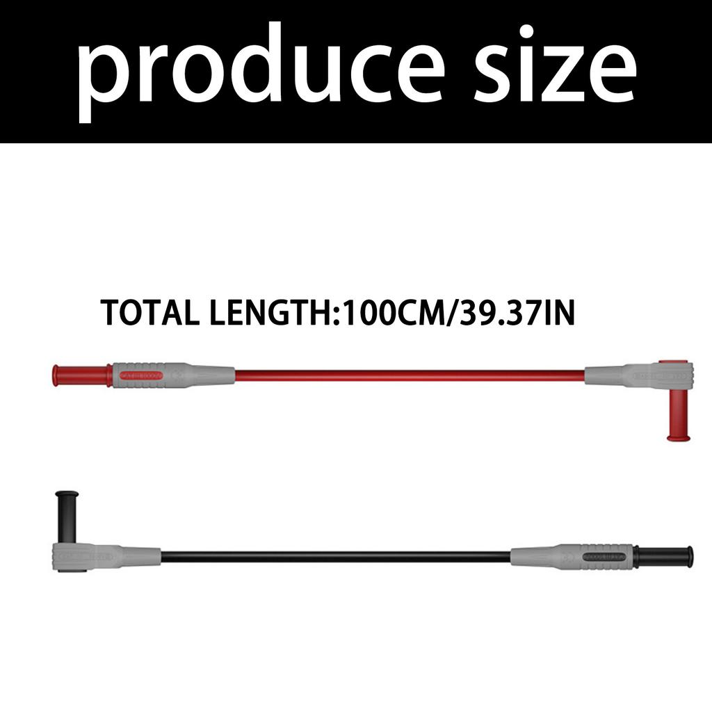 Professional 4mm Multimeter Test Leads Dual Layer Insulated PVC Flexible Banana Probes with Replaceable Needle Tips